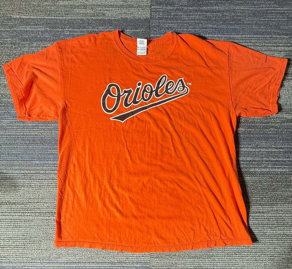 Gildan Baltimore Orioles T-Shirt Size XL Orange Cotton MLB Baseball